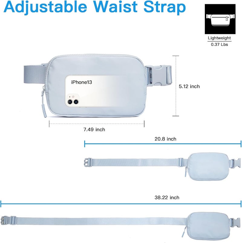 Telena Belt Bag for Women Men Fashionable Crossbody Fanny Pack for Women Waist Bag with Adjustable Strap Light Blue - Image 4